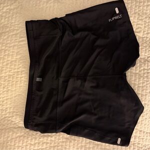 FlipBelt Black Ouray  Running Shorts 3 inch Large